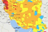 در نقشه کرونایی ایران کدام شهرها همچنان وضعیت قرمز دارند؟